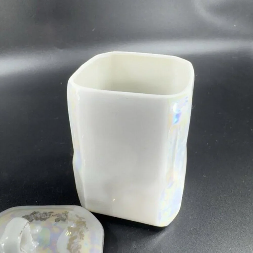 Victoria Lusterware Pepper Spice Canister Jar Box Container W Lid Czechoslovakia